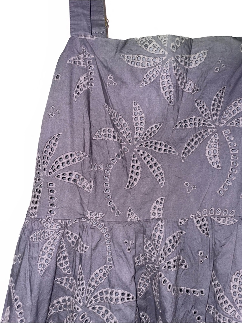 Marine Layer Rosette Eyelet Sleeveless Maxi Dress In Indigo Sz Medium NWT $218 - Picture 6 of 12